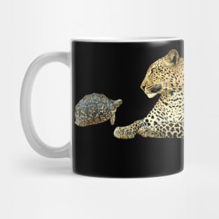 Leopard and Leopardturtle - Big Cat with Turtle in Africa Mug